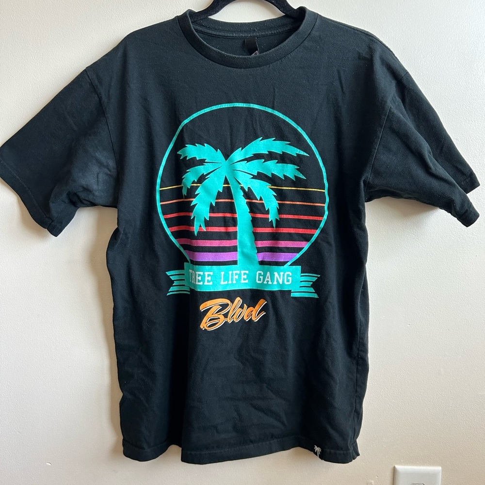BLVD Supply Men’s Vintage Tree Life Gang Black Graphic Tee T-Shirt XL